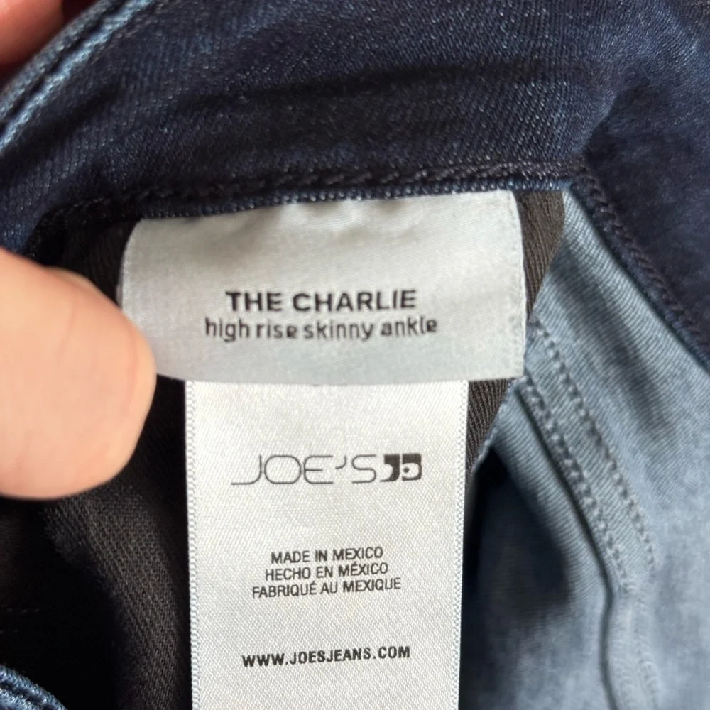 Joe’s Jeans • The Charlie High Rise Skinny Ankle Dark Wash Women’s 32 Stretchy - Picture 13 of 13